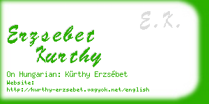 erzsebet kurthy business card